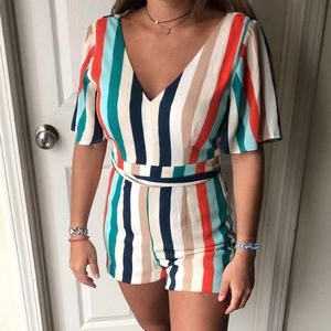 Striped romper